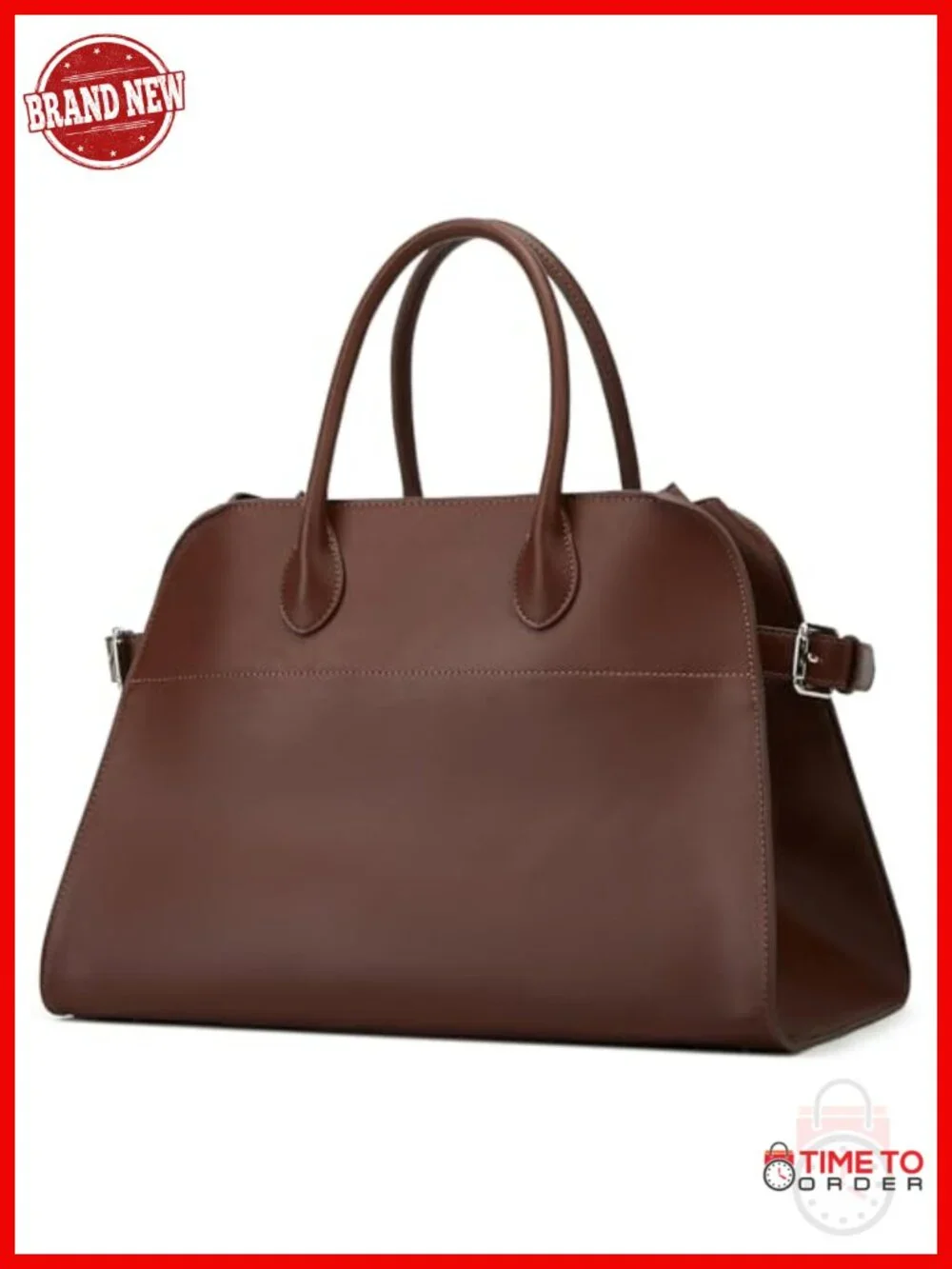 Large Slouchy PU Leather Tote Bag Top-Handle Shoulder Work Travel Tote